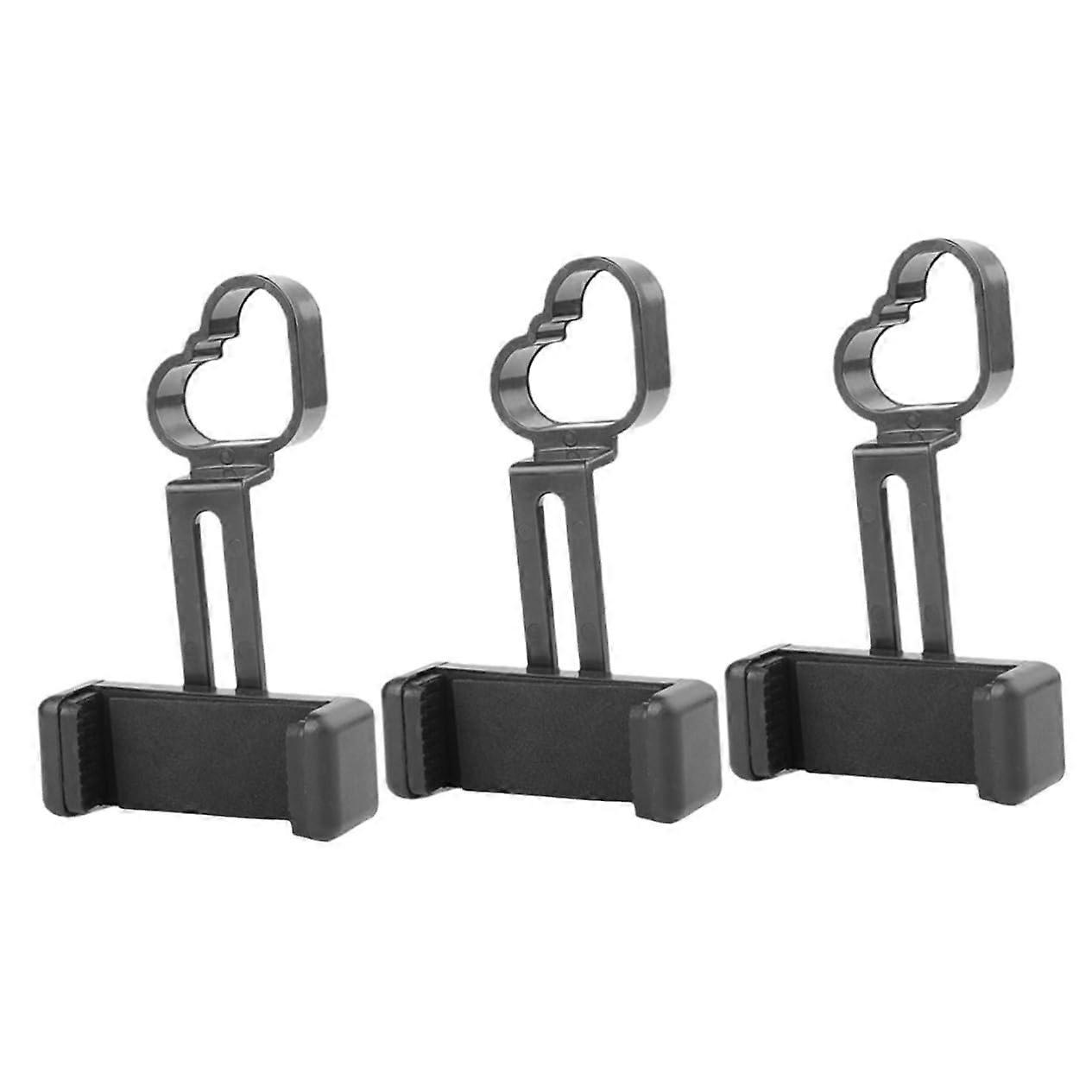 Telescopic Photo Stand Set of 3, ABS Black Camera Adapter for Smartphones, Spotting Scopes, Binoculars, 13.5x6x4.5 CM