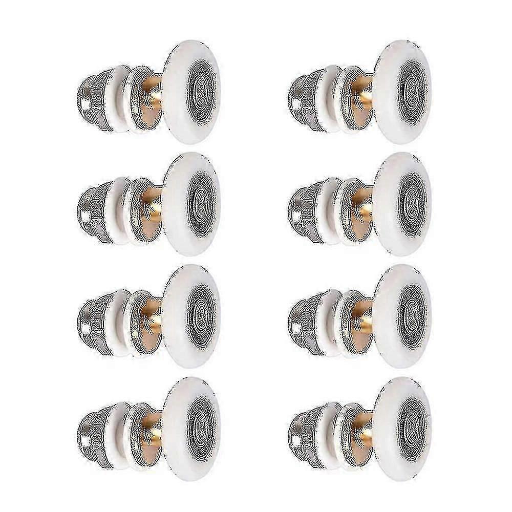 8 יחידות גלגלי החלפת רולר דלת מקלחת 25 מ"מ גלגלי רולר דלת זכוכית הזזה