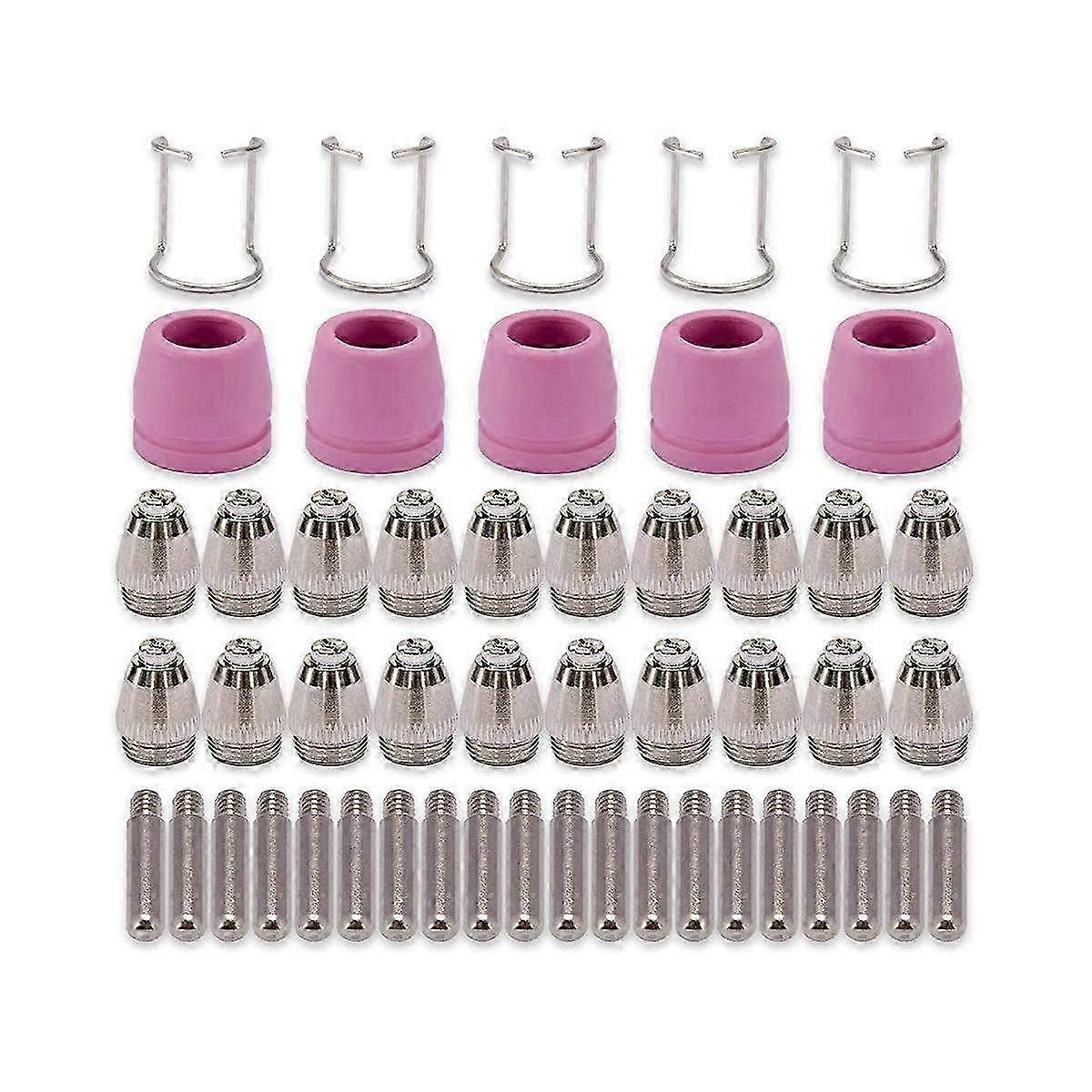 Plasma Cutter Nozzles and Consumables Kit with Cutting Torch Tips for AG60 SG-55 WSD-60 Plasma Cutters Accessories