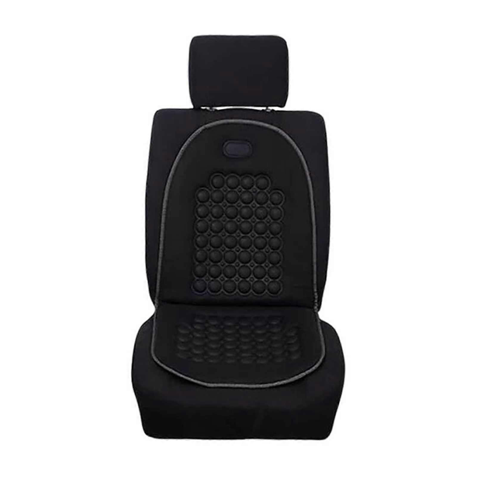 Car Seat Covers Universal Non-Slip Front Seat Protector with Backrest Cushion for All Seasons (Black)