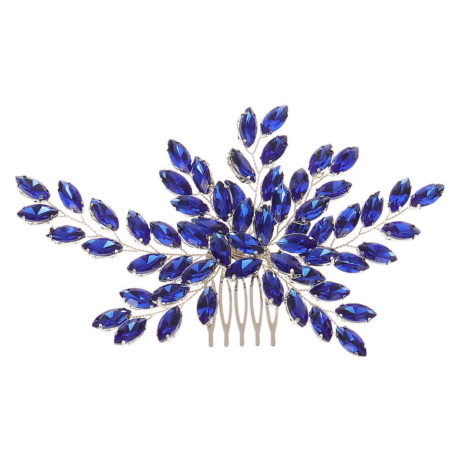-grade Bruiloft Haarkam Saffier Blauw Haar Styling Tool Accessoires