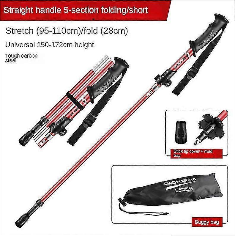 Collapsible Aluminum Hiking Poles with Quick Lock System for Trekking and Hiking