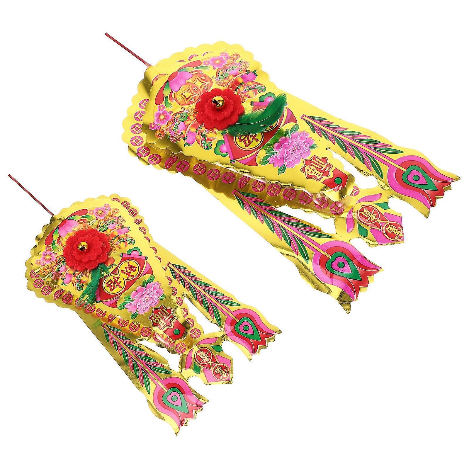 Attract Wealth Prosperity Statue Decor Incense Burner Decorations Buddhist Rituals Plastic Multi Function 2 Pairs