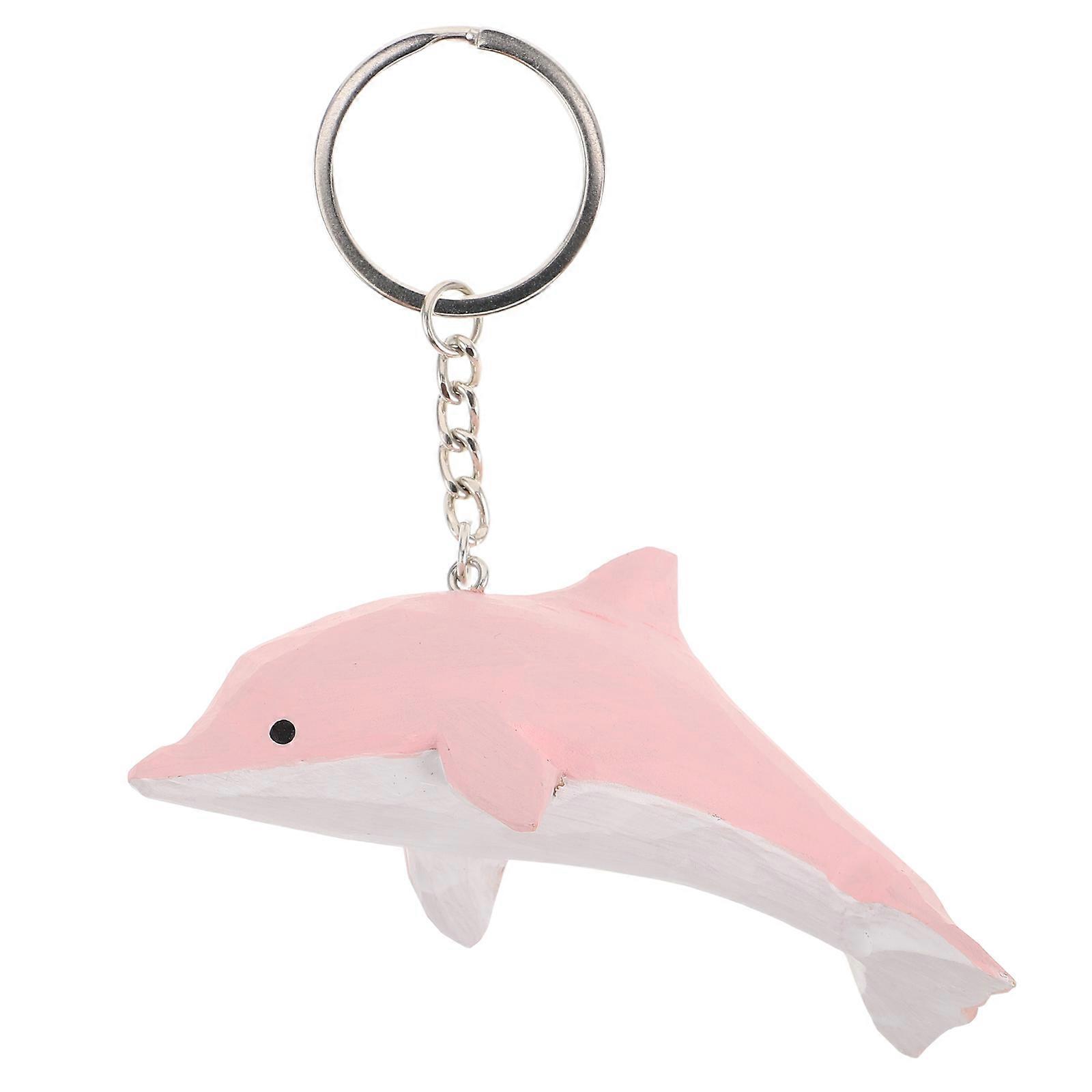 Here's a polished and engaging product description for your **Hand Carved Wooden Dolphin Keychain Ornament**:
**Hand Carved Wooden Dolphin