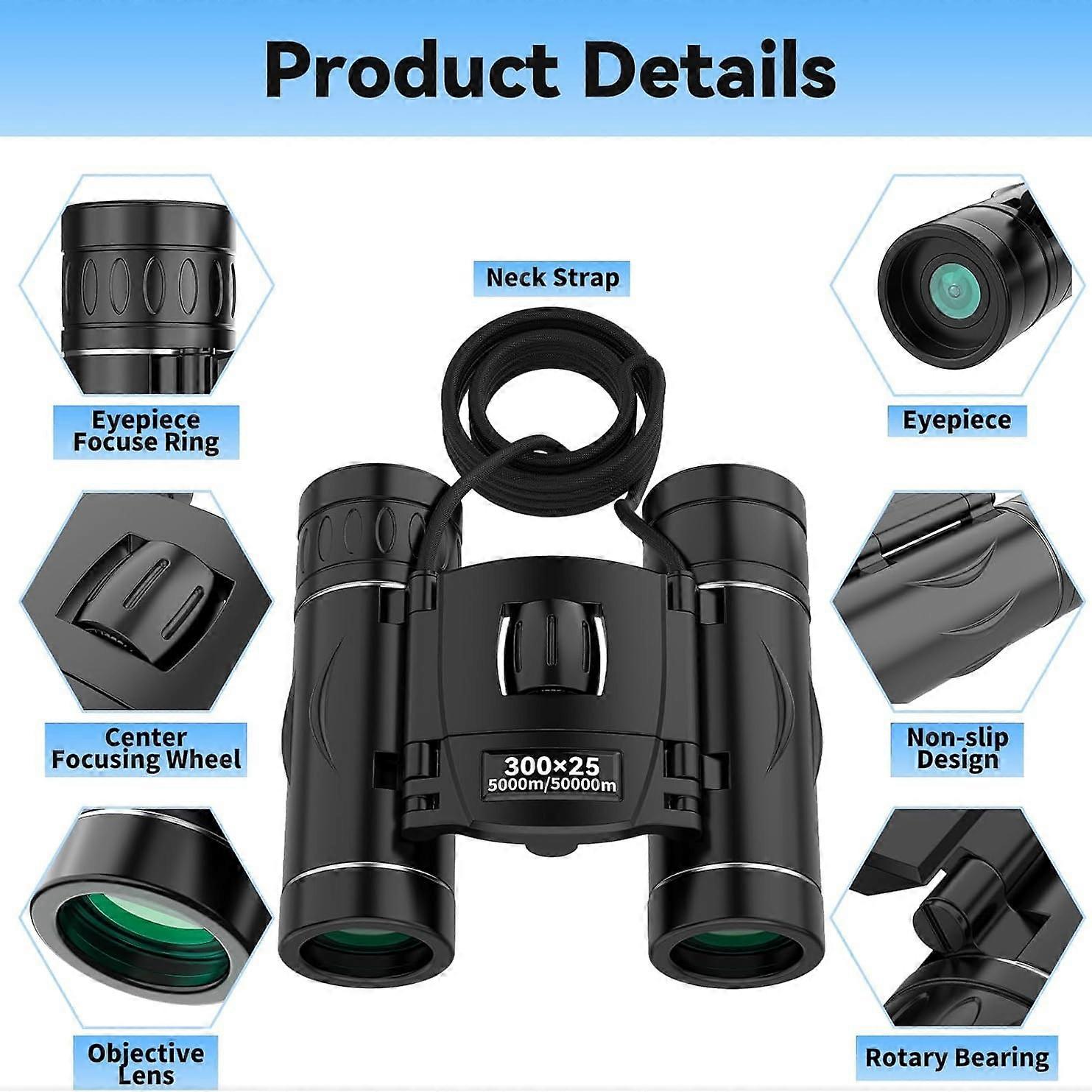 Binoculars, Cross-border Upgraded Version/Children's Standard Version, Portable and Connectable to Mobile Phones for Shooting