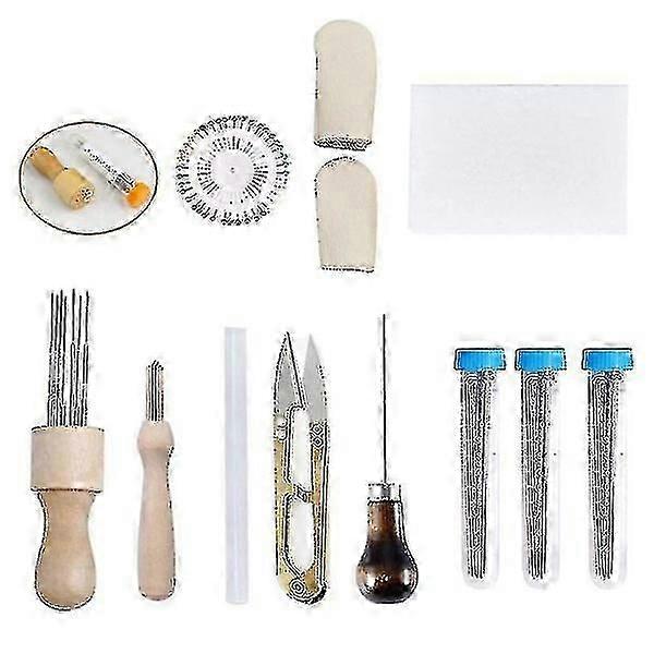 Wool Felt Tool with Wooden Handle Needle Felting Needle Wool Felt Tool Felting Kit with Ash