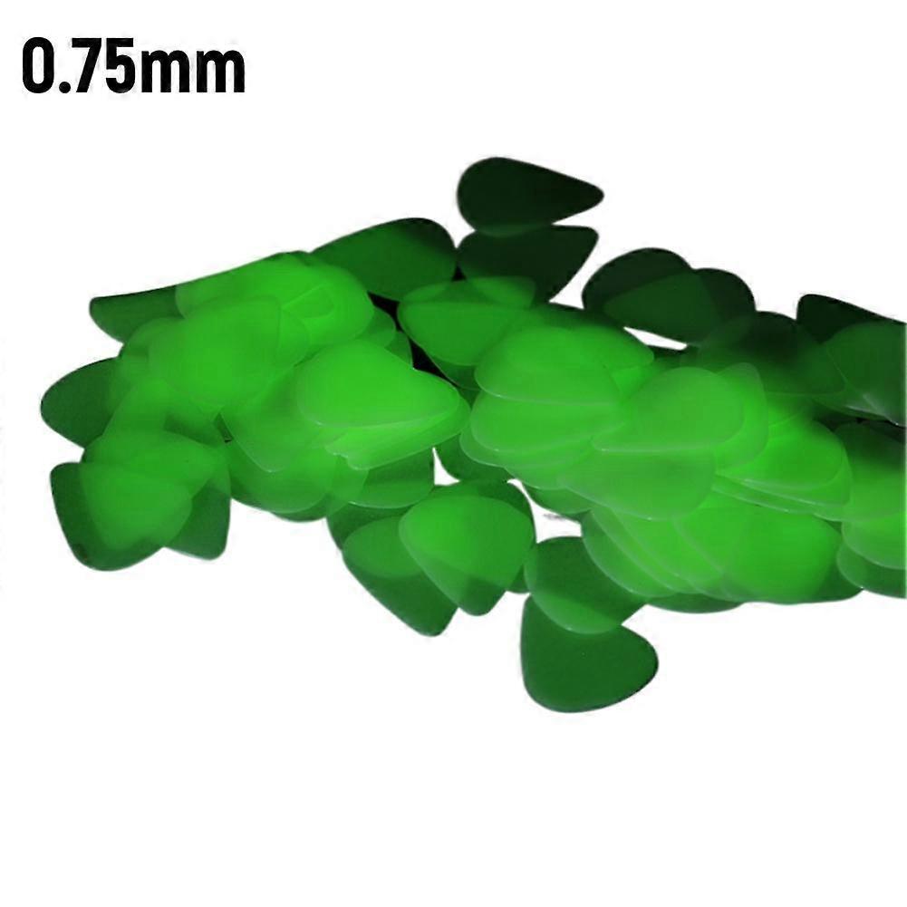 Glow-in-the-Dark Guitar Picks for Night & Stage Performances with 0.5/0.75/1.0mm Thicknesses, Durable & Comfortable