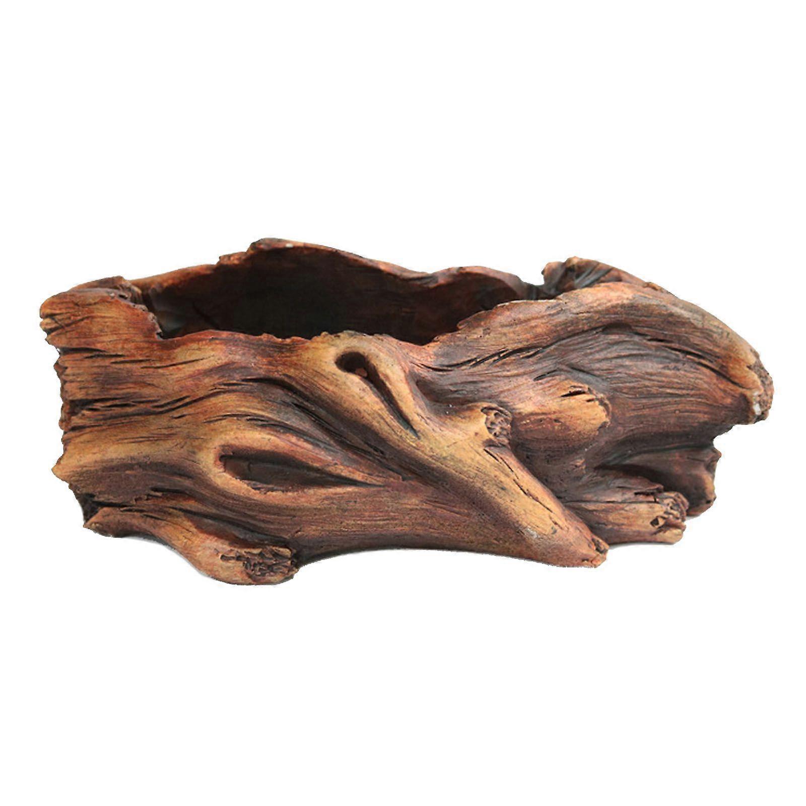 Cement Tree Stump Flower Pot