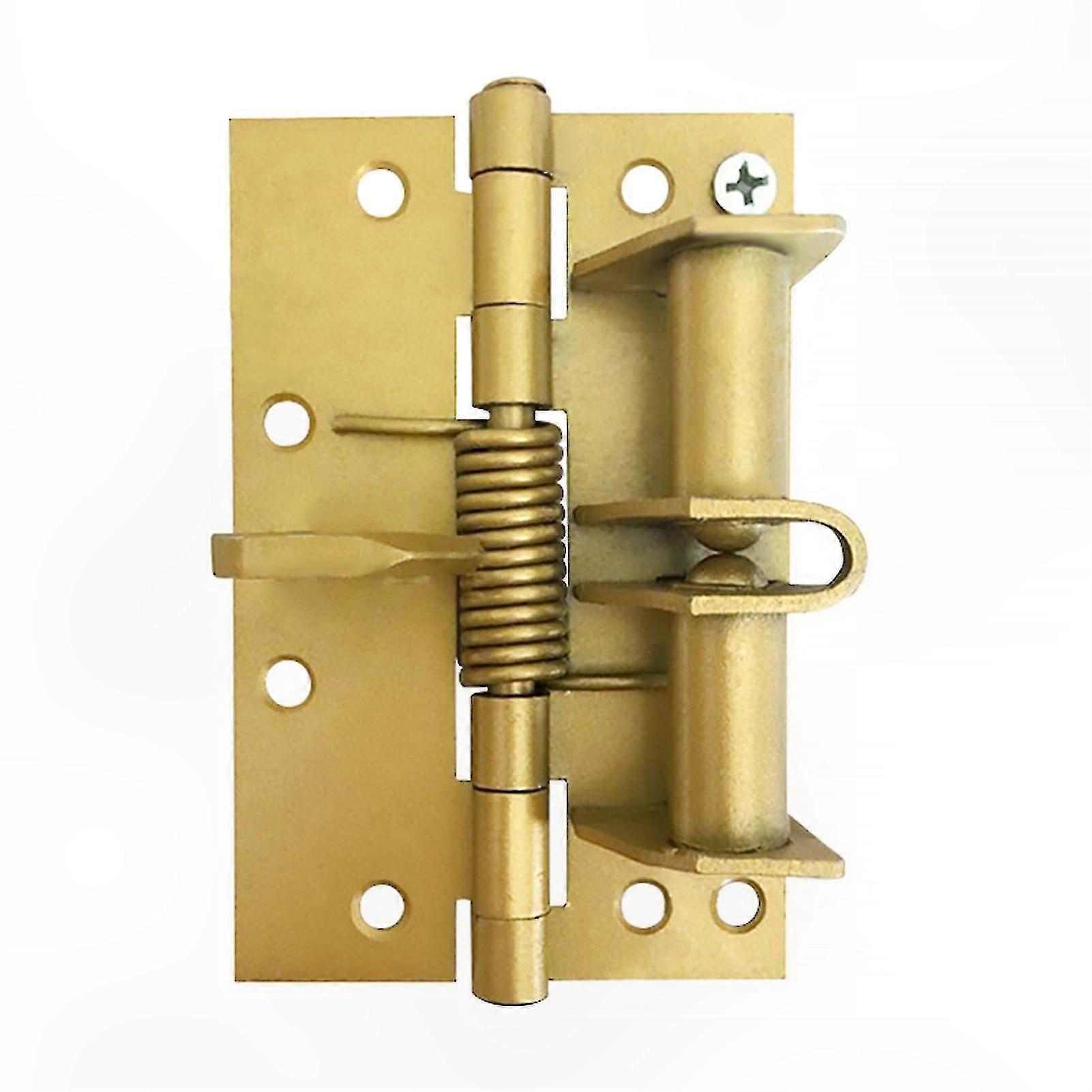 Self-Closing Door Spring Hinge with 8 Screws for Automatic Closure Multi-Purpose Use