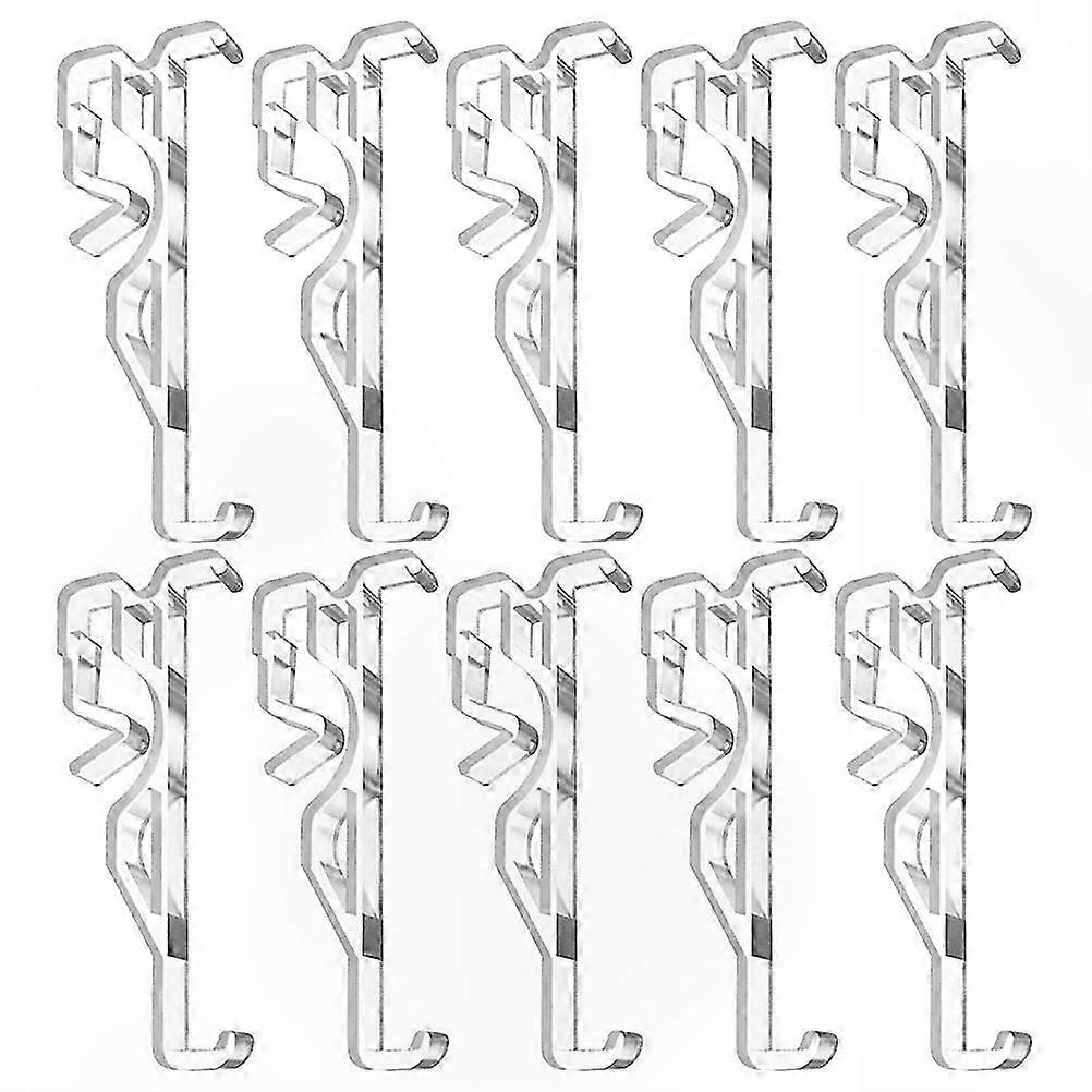 10-Pack Clear Plastic Valance Clips for Venetian Blinds
