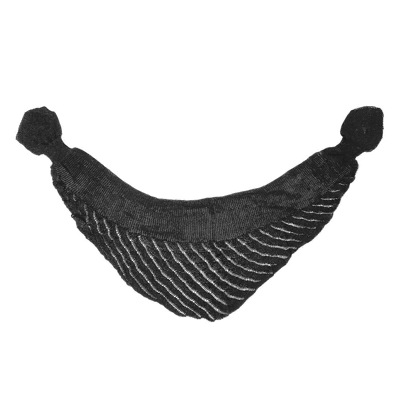It sounds like you're describing a **fashion item** — specifically, a **hollow knit shawl wrap** with a **detachable fake shirt collar**, designed