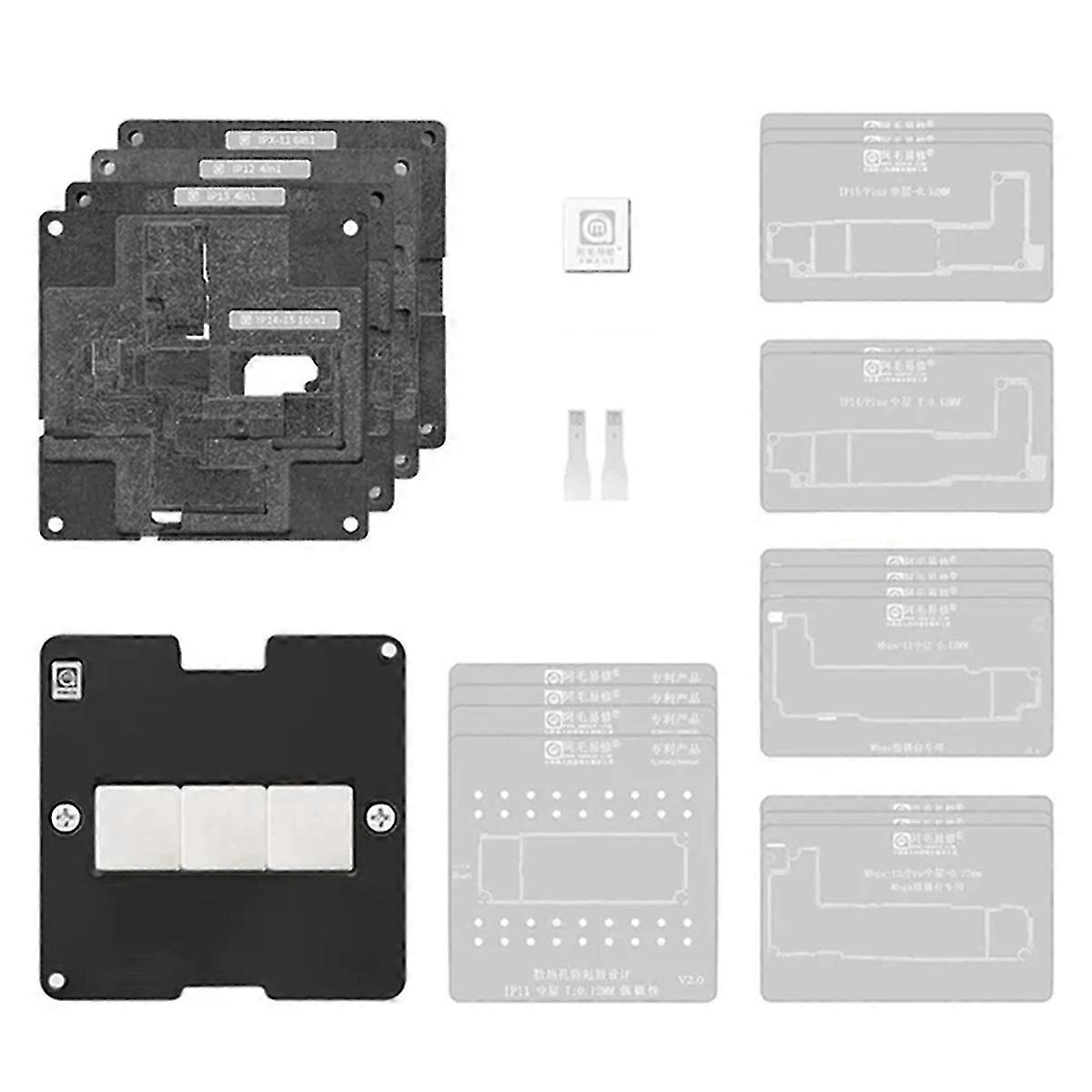 IP X-15 24 IN 1 Middle Layer Reballing Stencil Platform Kits
