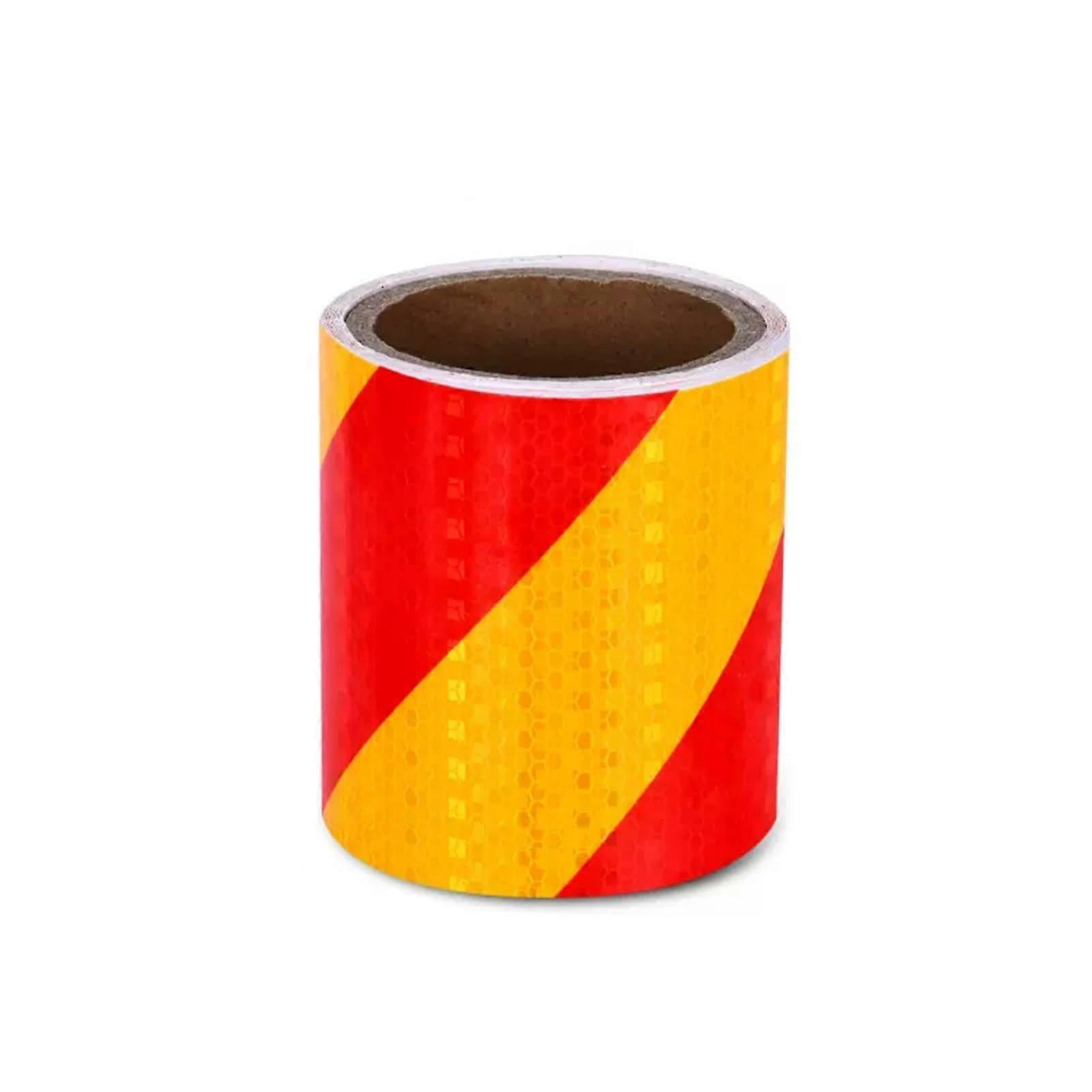 Reflective Tape Waterproof 15cm x 3m, High-Intensity Self-Adhesive Vehicle and Trailer Tape, Yellow Black Tape
