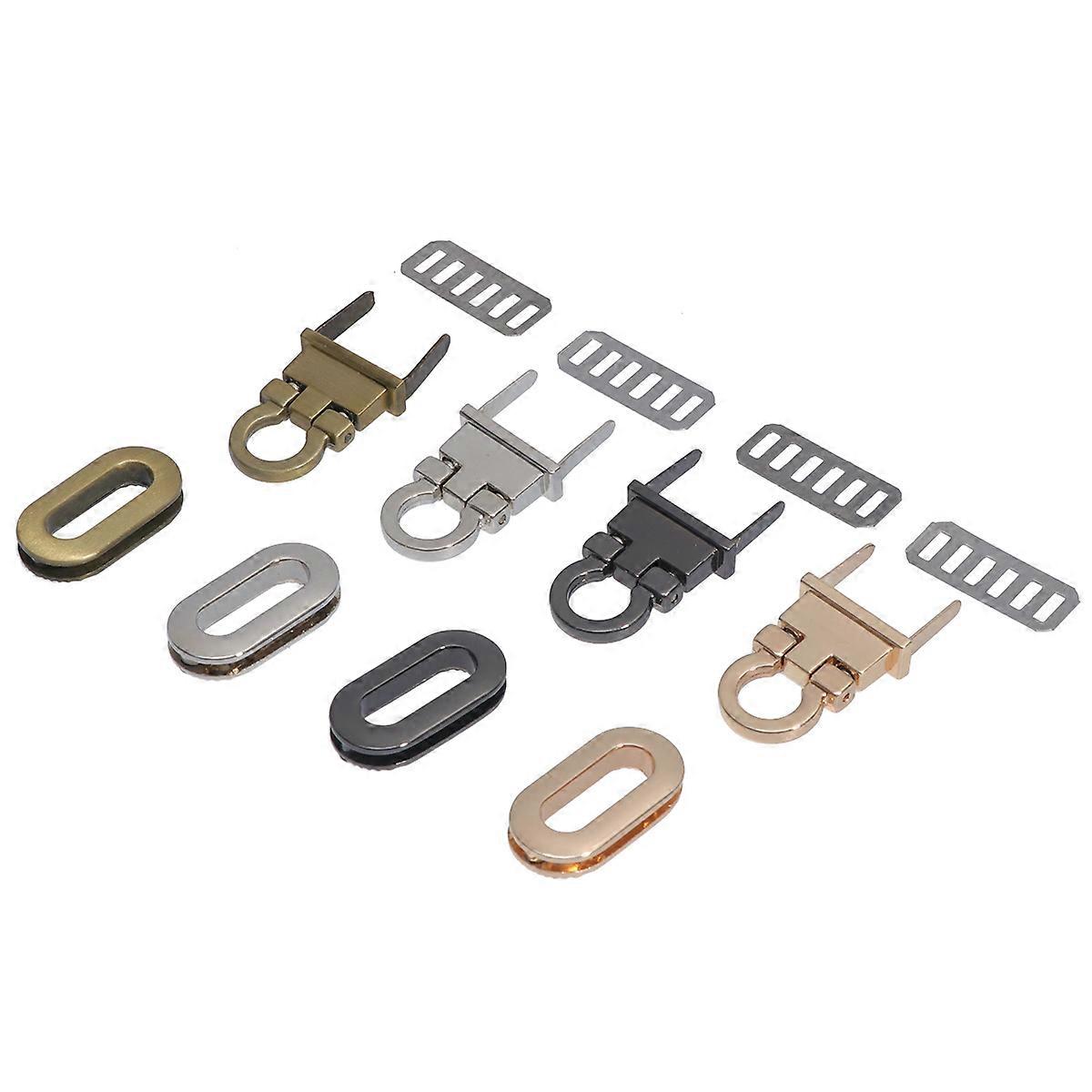Fashion Zinc Alloy Bag Lock with Coffee Color for Handbags and Purses 4 Pieces