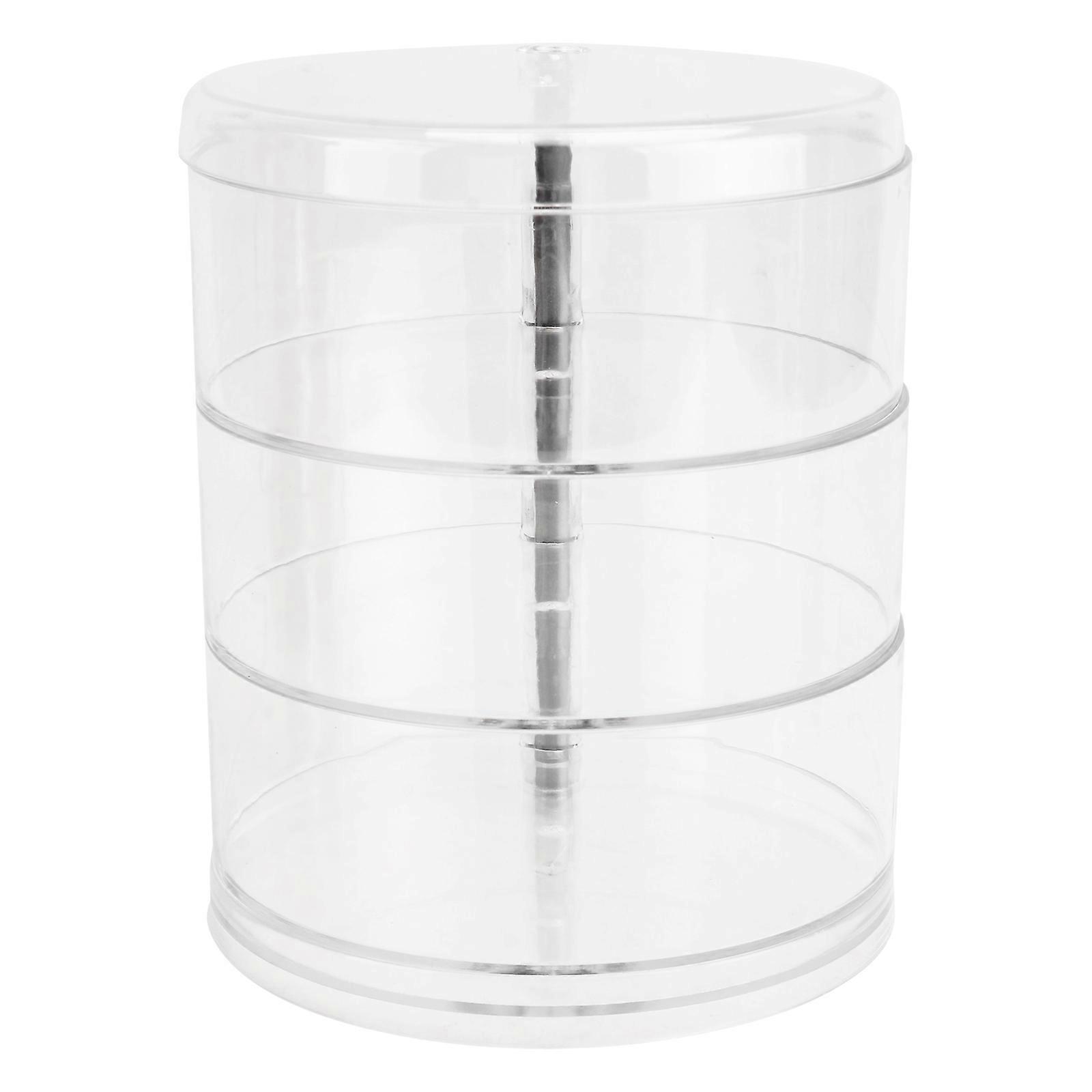 Rotating Makeup Storage Multi-Layer Storage Box for Home Use Transparent Plastic Cosmetic Storage 1Pcs