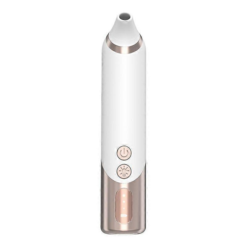 Blackhead Remover Visible Facial Pore Cleanser with Button Camera with 3 Suction Heads Rechargeable Electric Suction Head Tool(white)