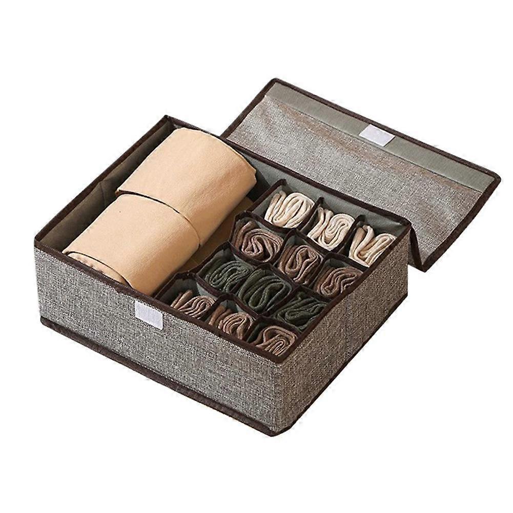 Underwear Storage Box Foldable Fabric Organizing Bins With Compartments