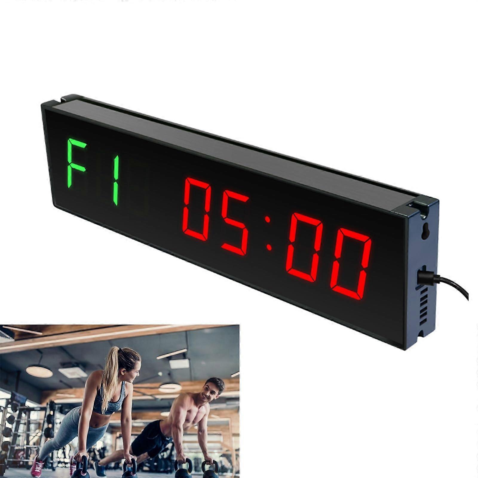 Gym Timer Interval Timer With Metronome and Memory, 6 Modes, 5Level Screen Brightness, Countdown and Count Up