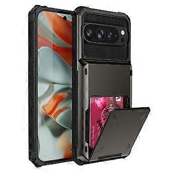 Compatible para Google Pixel 10 Pro / Pixel 10 Case PC + TPU Dual Layer Back Phone Cover con soporte para tarjetas