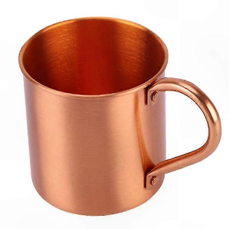 Pure Copper Mug with Straight Design and Handle for Beverages