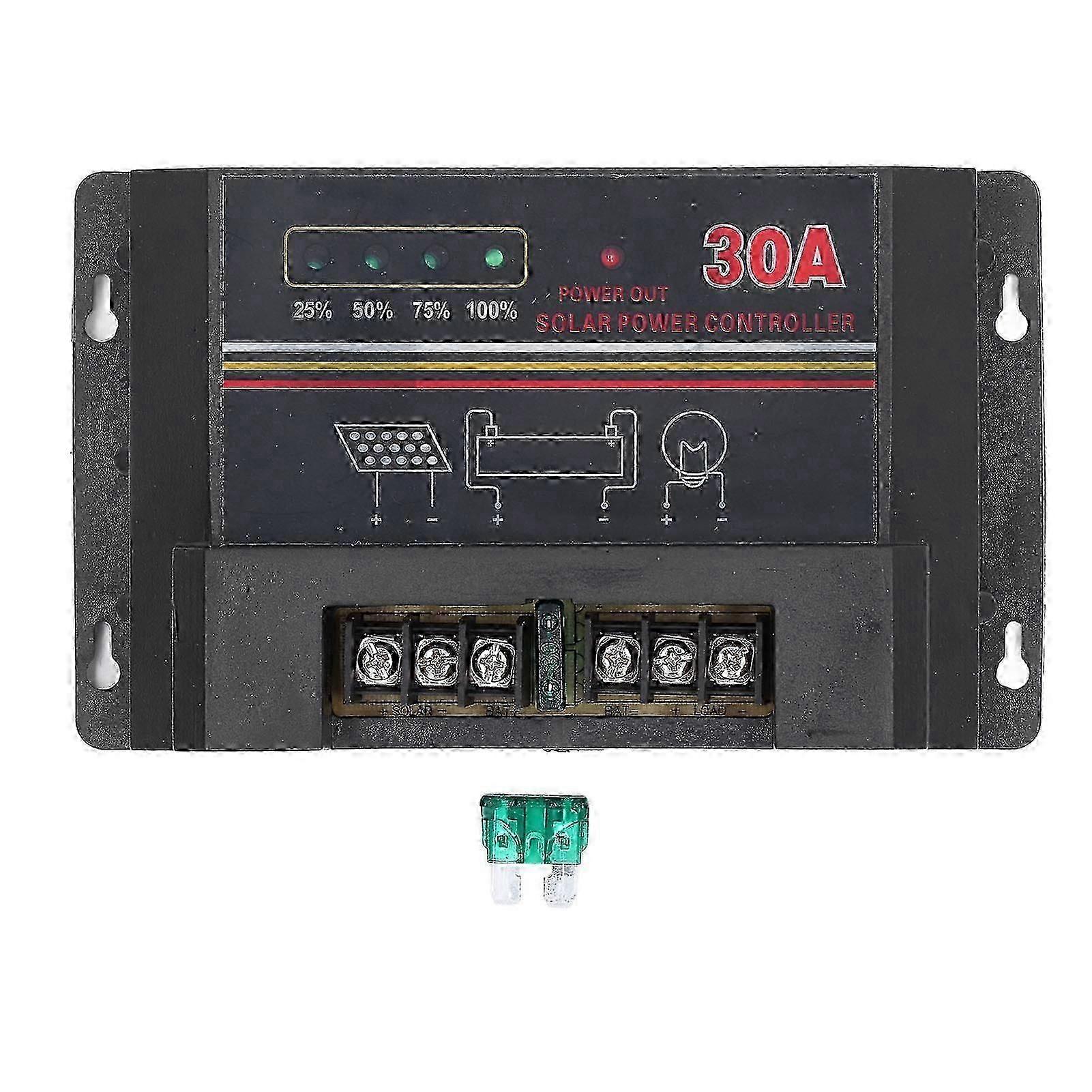 Solar Charge Discharge Controller High Speed CPU Microprocessor Multiple Protections Data Transmission 12V Solar Controller30A