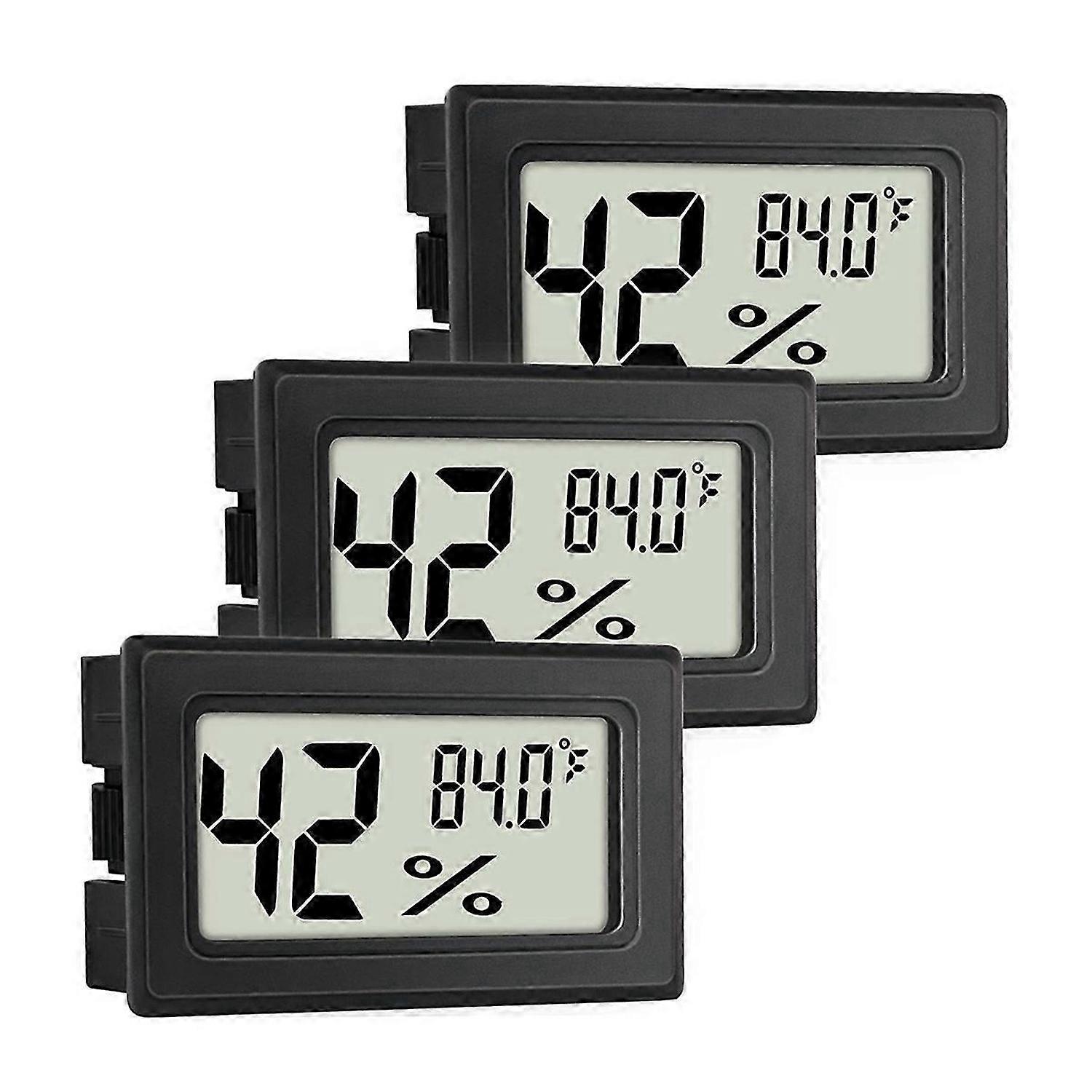 Multifunctional Indoor Digital Thermometer Hygrometer - 3 Pack