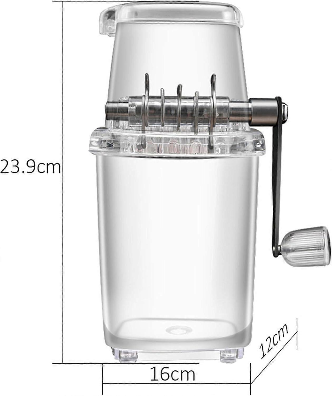 1.25L Portable Ice Blenders Manual Ice Crusher Hand Shaved Ice Machine Household Ice Grinder Transparent