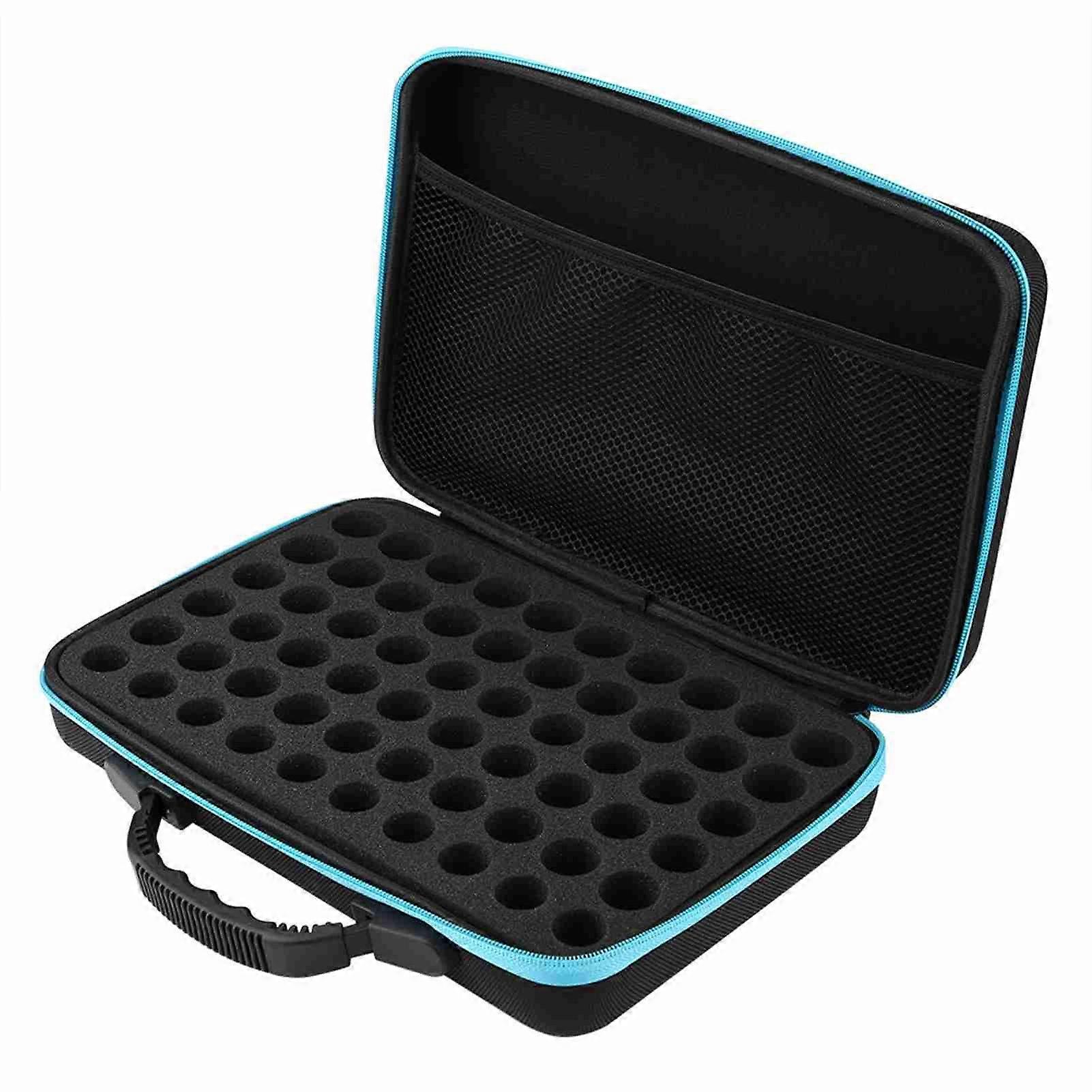 Essential Oil Carrying Case Hard Shell Case,60 Bottles Suitable For Bottles 5ml,15ml (Bule)