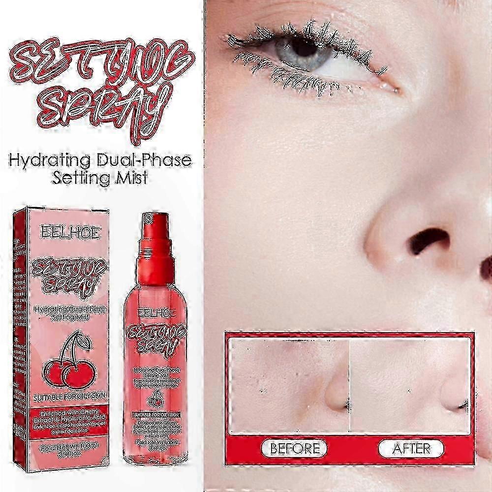 Long-Lasting Matte Setting Spray with Lightweight Water Formula for Non-Sticky, Skin-Friendly Quick Film Formation in Makeup Application