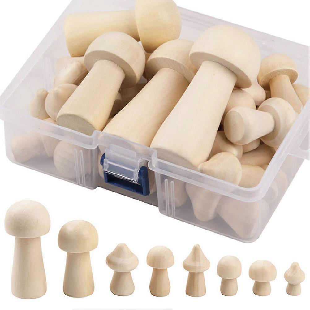 DIY Wooden Mushroom Crafts for Kids Painting 5 Boxes of Mushroom Crafts