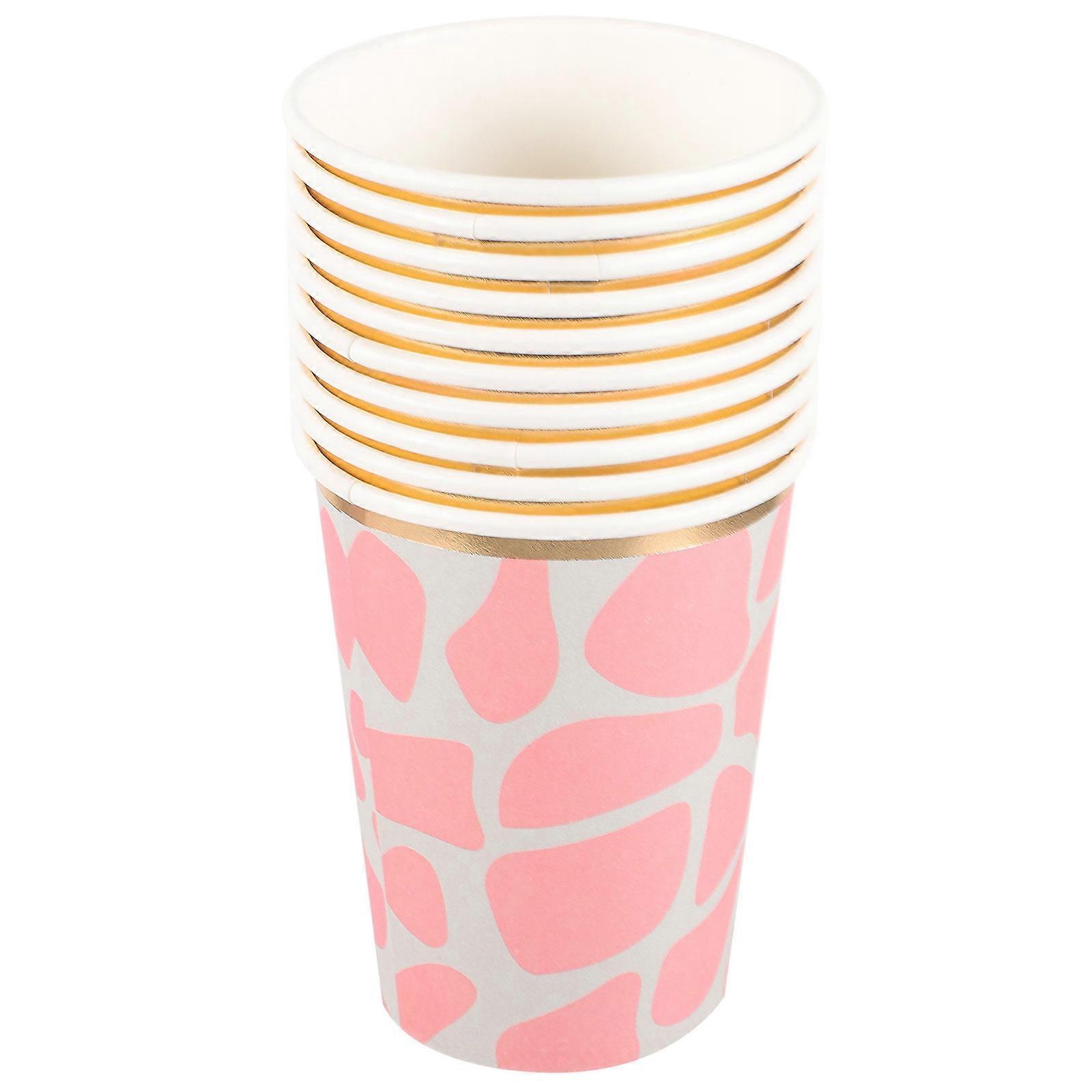 Party Paper Cup Set Disposable Paper Cups for Beverage Use 10Pcs