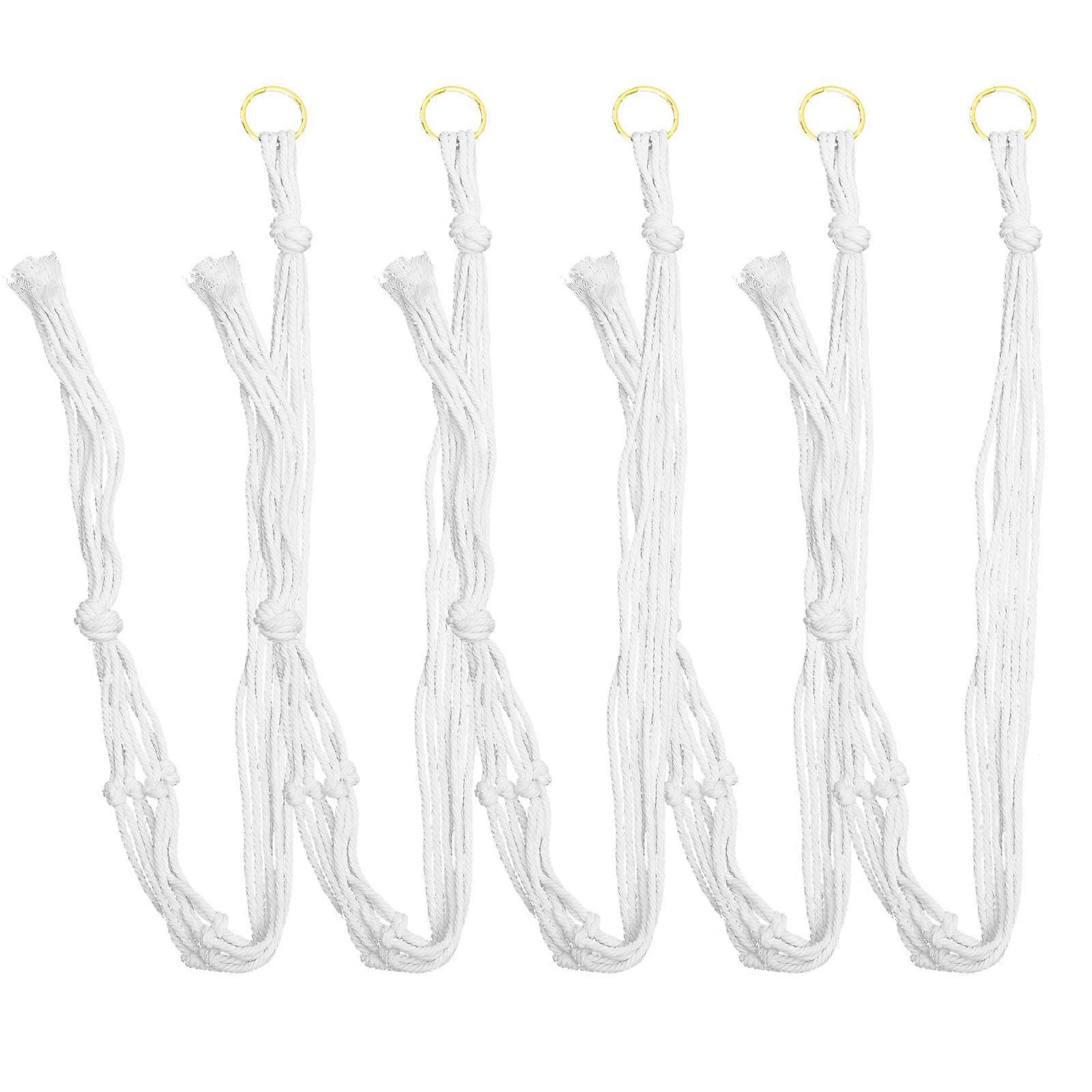 Flower Pot Hanger Linen Rope for Hanging Planters Baskets 5Pcs Set