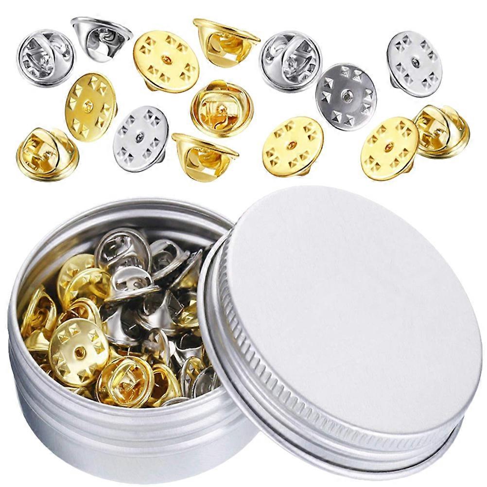 Multi-Use Pin Backs Flat Clasp Replacement Pin Boxes Set