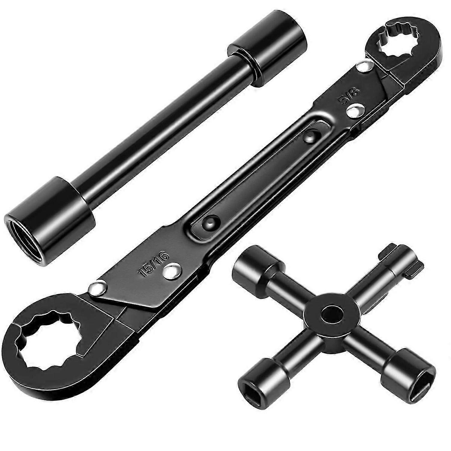 Angle Stop Wrench Kit, Plumbing Tools, Angle-on Wrench Plumber Wrench for Angle Stop and Supply Nut