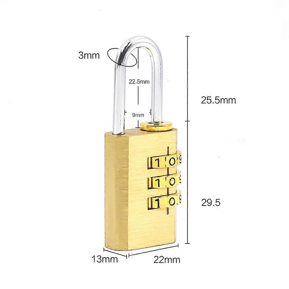 Dial Number Lock Zinc Alloy Digital Hanging Lock for Travel Use 2Pcs Pack