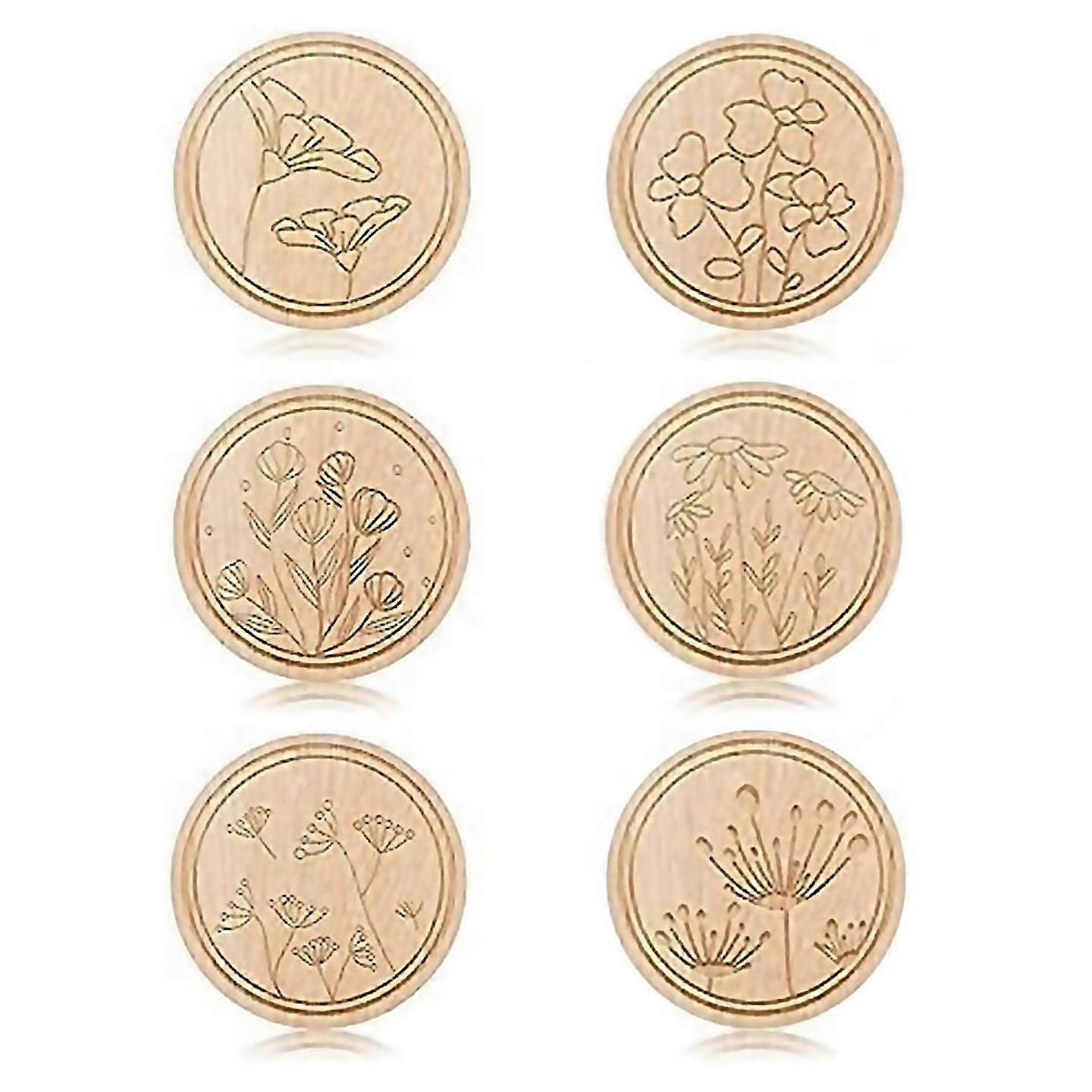 For 6 Pieces Flower Patterned Needle Keepers Needle And Pin Holders