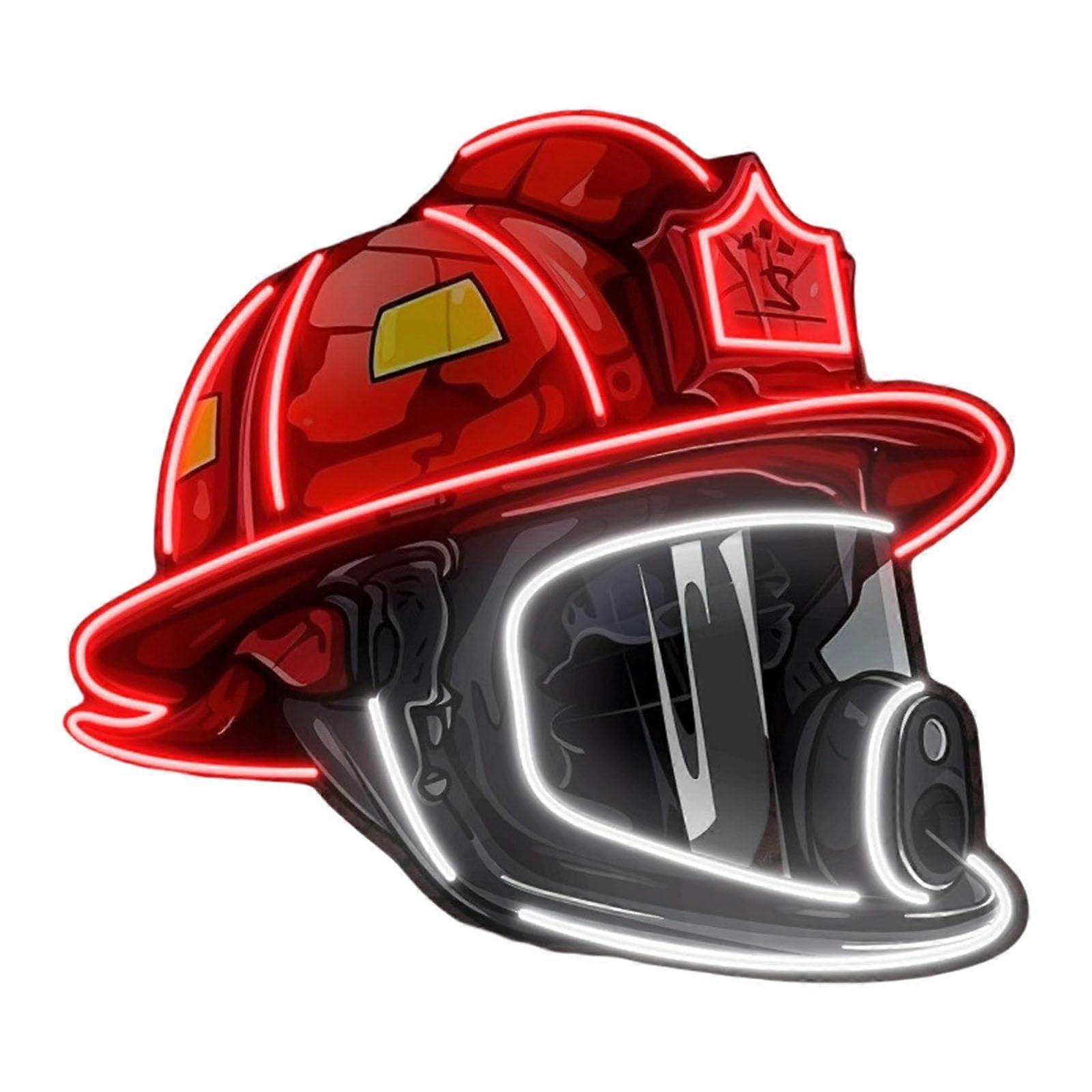 Retro Fireman Helmet LED Light Tubes for Themed Parties, Energy Efficient, Colorful Ambiance, Room Decor
