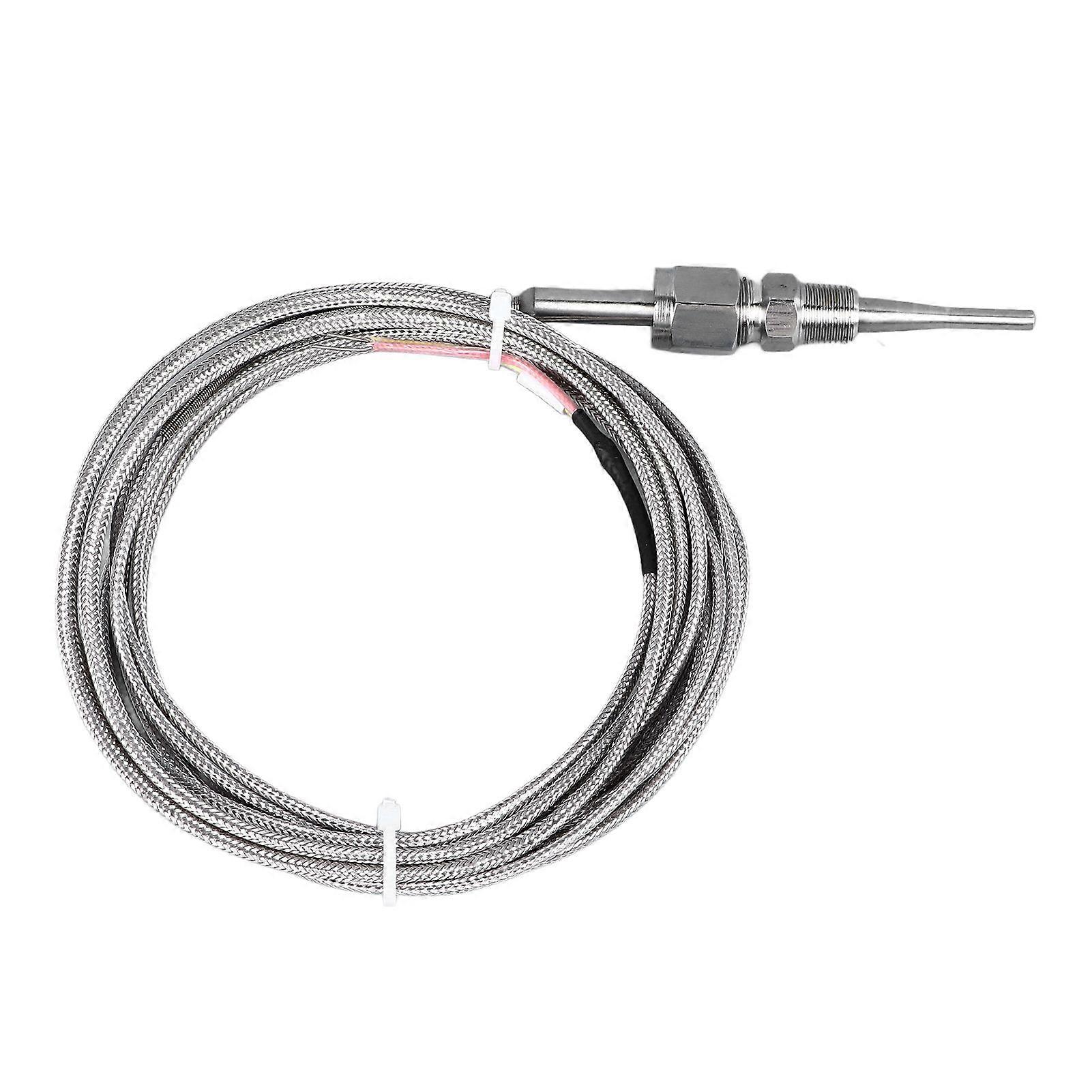 K Type Thermocouple Probe 1/8in NPT Adjustable Stainless Steel Temperature Sensor with 3 Meter Cable