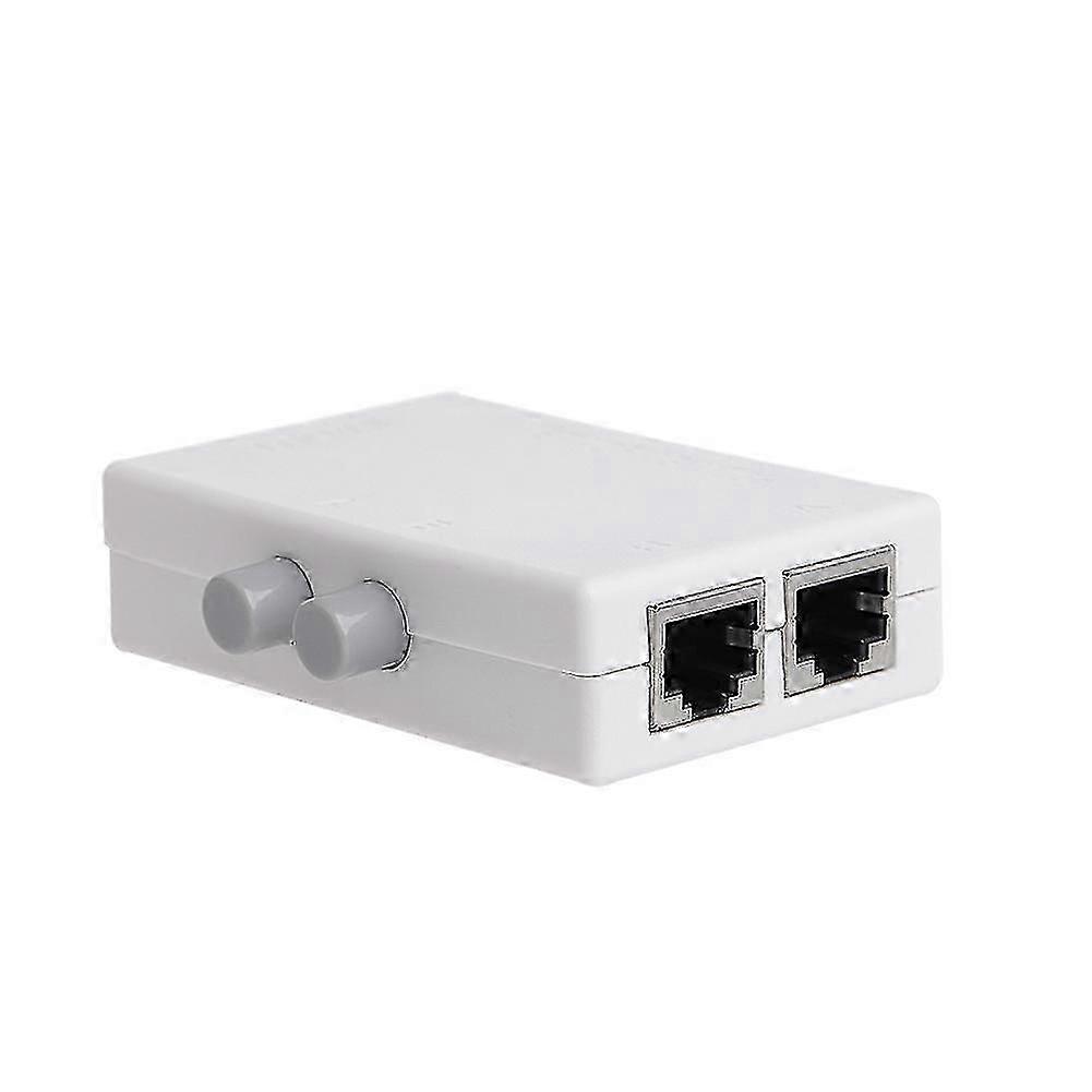 2-Port RJ45 Splitter Selector Switch for 2-in-1-Out or 1-in-2-Out Network Configurations
