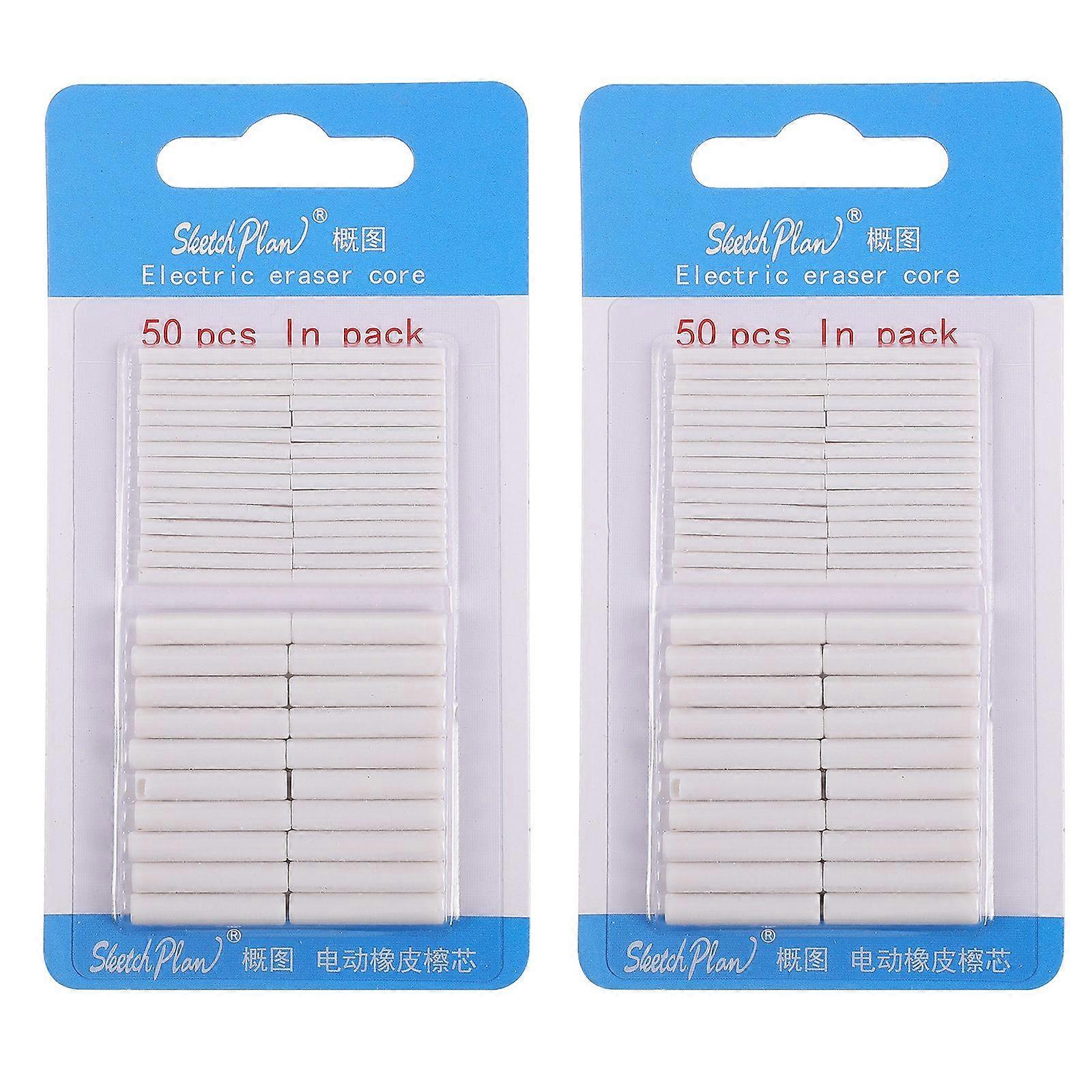 100Pcs Students Electric Eraser Refills Practical Drawing Sketching Eraser Cores