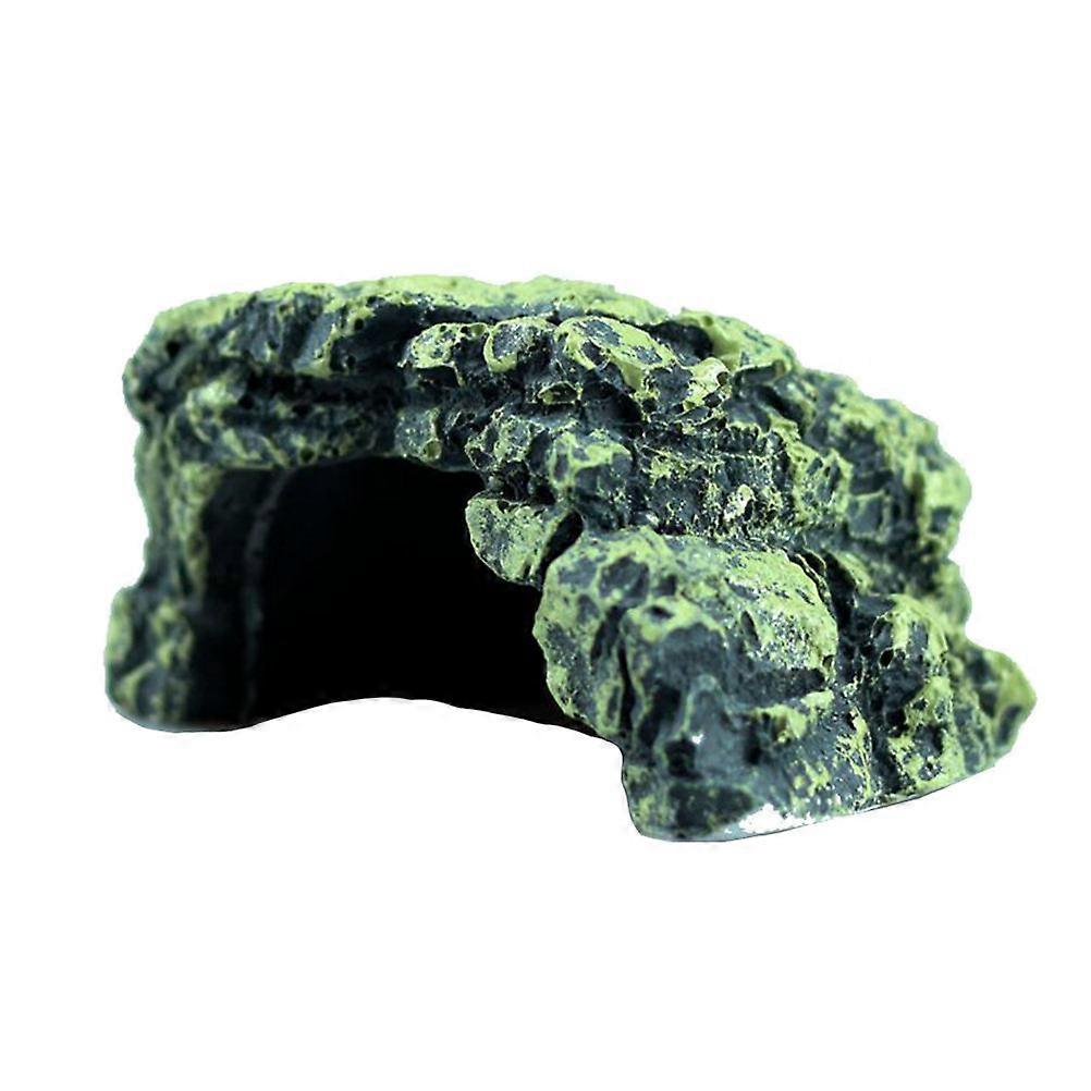 Resin Turtle Tank Green Cave Adornment for Decoration 1Pcs