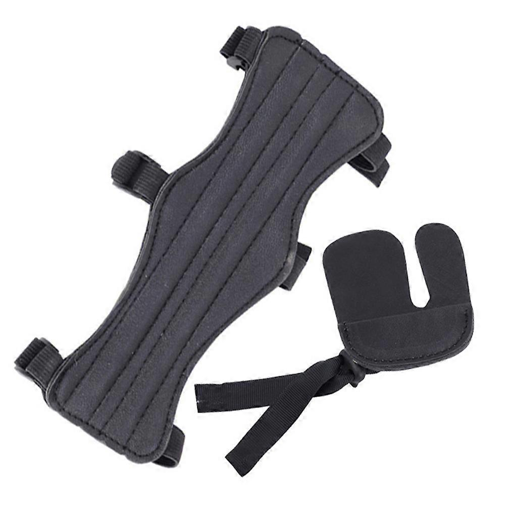 Professional Arm Guard PU Archery Equipment for Protection 2Sets