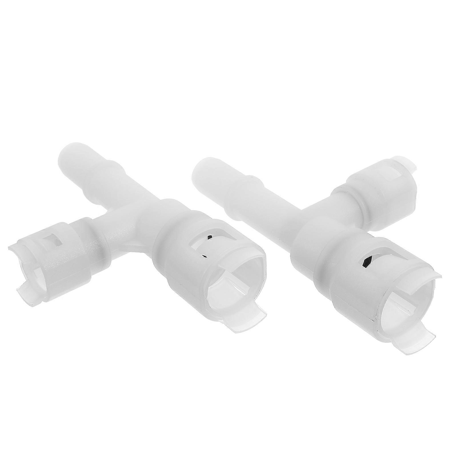 Automotive Heater Hose Connector ABS Heater Core Hose Fitting 2Pairs White