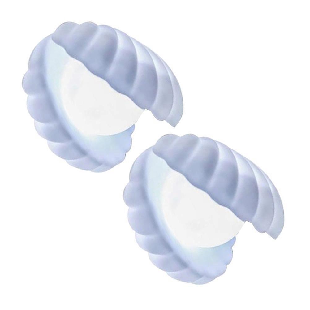 Shell-Shaped Night Lamp 2Pcs Ideal For Dorm Bedroom Illumination In White Color