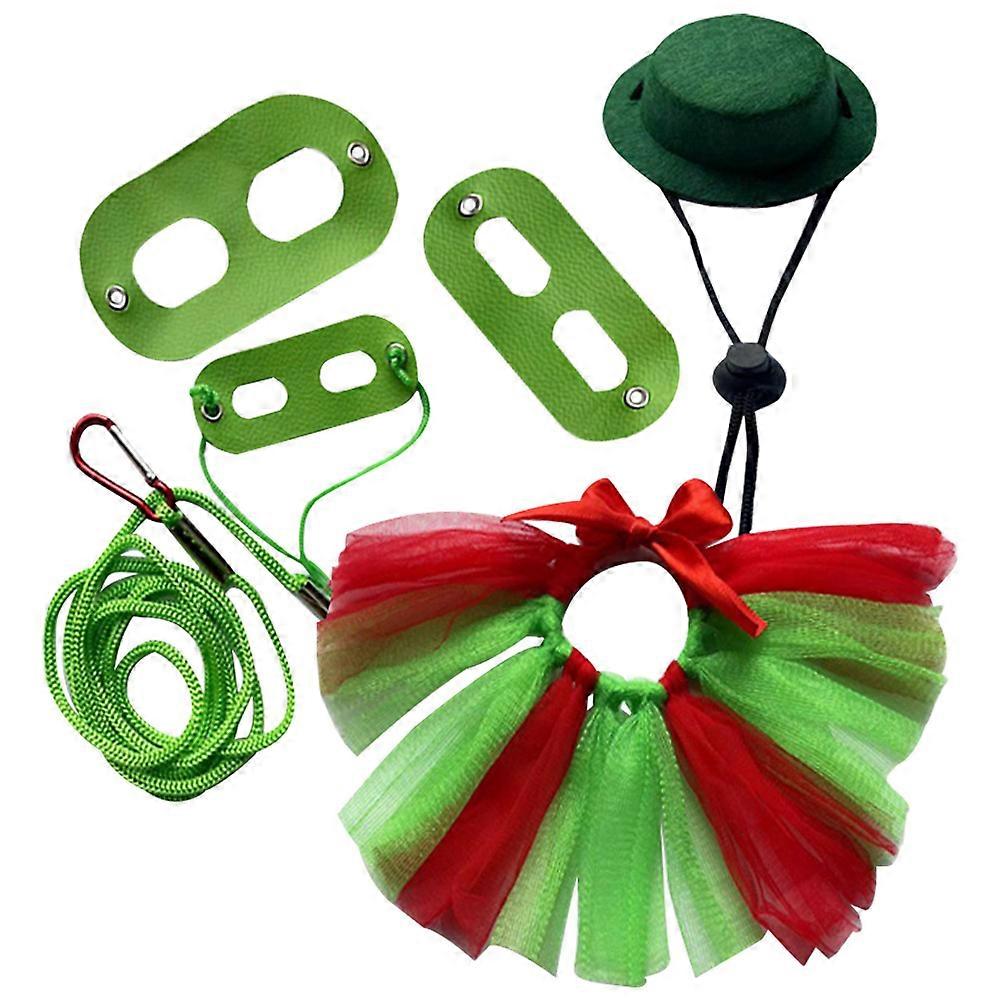 Reptile Harness Leash Set 4 Sets For Lizard Turtle Owners Christmas Style 30.5X7.5Cm Durable Outdoor Use