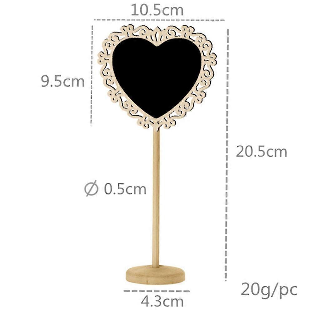 Mini Chalkboard Heart Shape Decorative Signs for Party Use 10Pcs Set