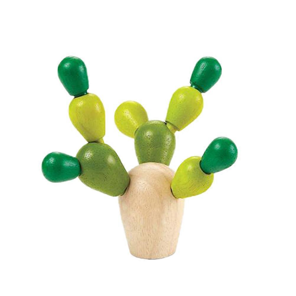 Balancing Cactus Wooden Educational Toy for Playing 2Pcs Inserted Blocks