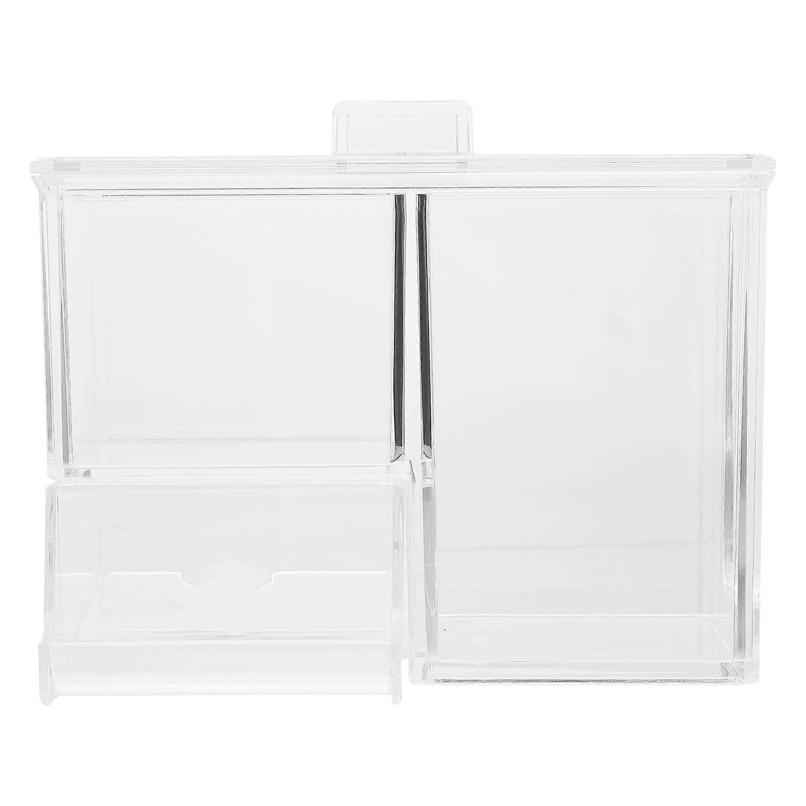 Compartments Cotton Pad Box for Makeup Sponge Storage 2Pcs Household