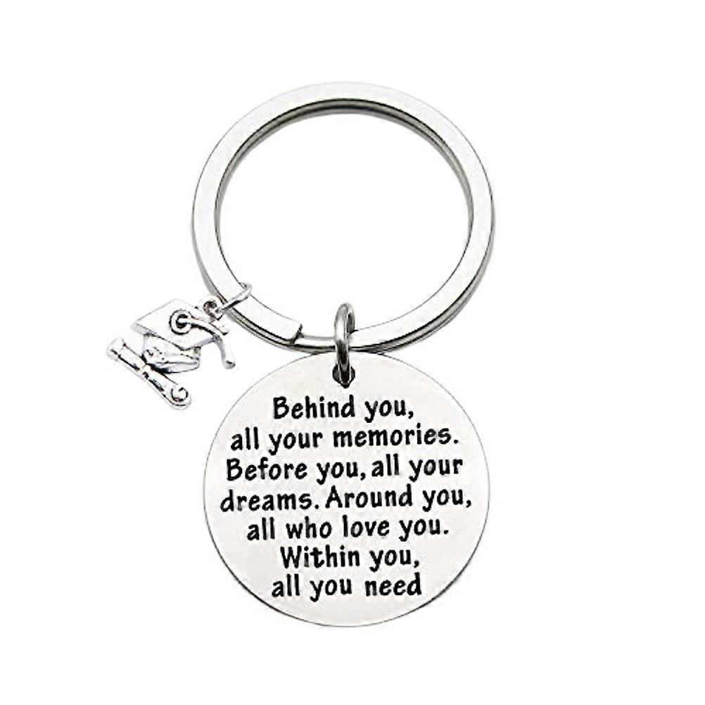 Graduation Keychains Creative Key Holder for Hanging Keys 3Pcs Silver Stainless Steel