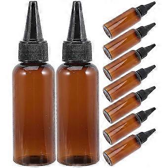 10Pcs Applicator Bottle Hair Squeeze Bottle Oil Bottles Hair Dye Bottle Plastic Refillable Bottles 50ml